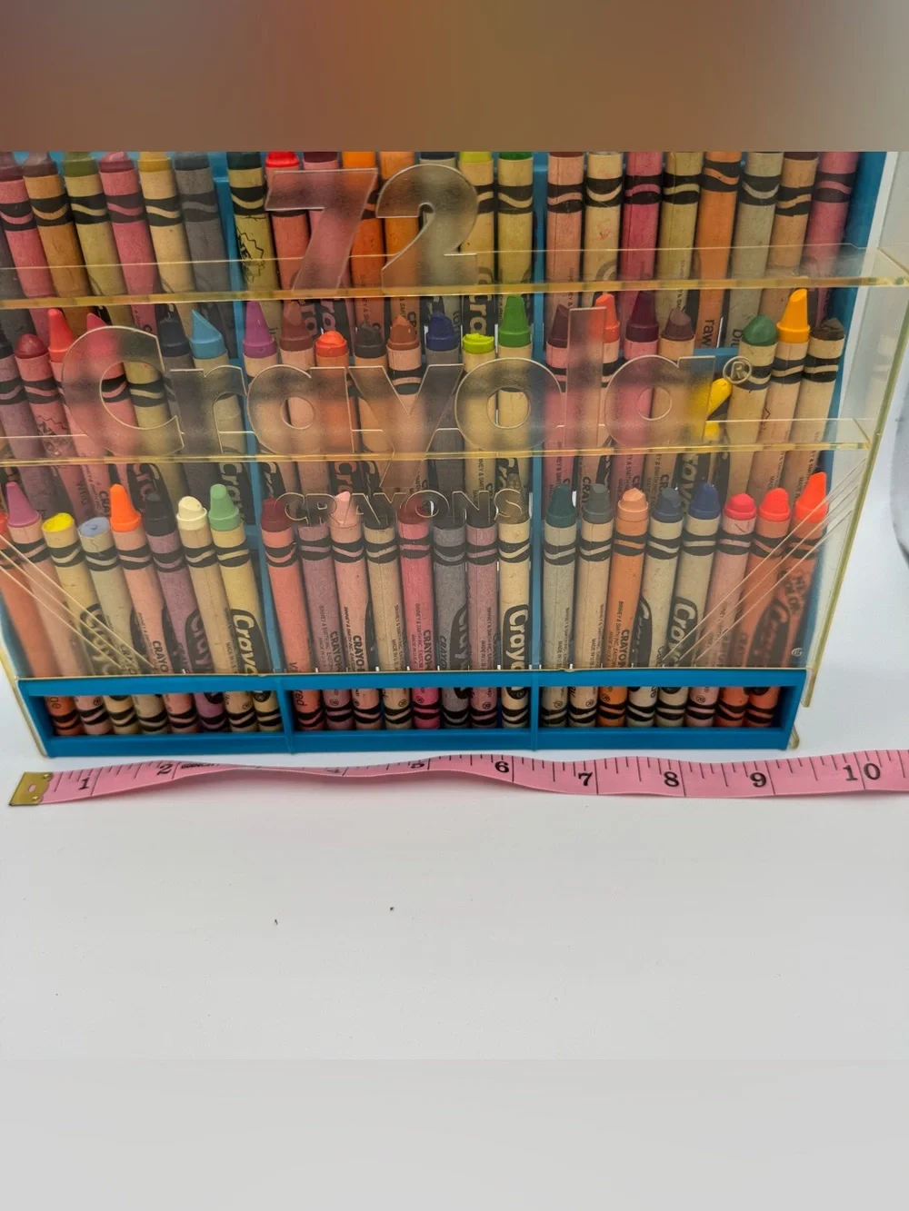 Vintage Crayola Crayon Case Blue 72 Caddy Holder Retired Colors 80s 90s Nostalgi